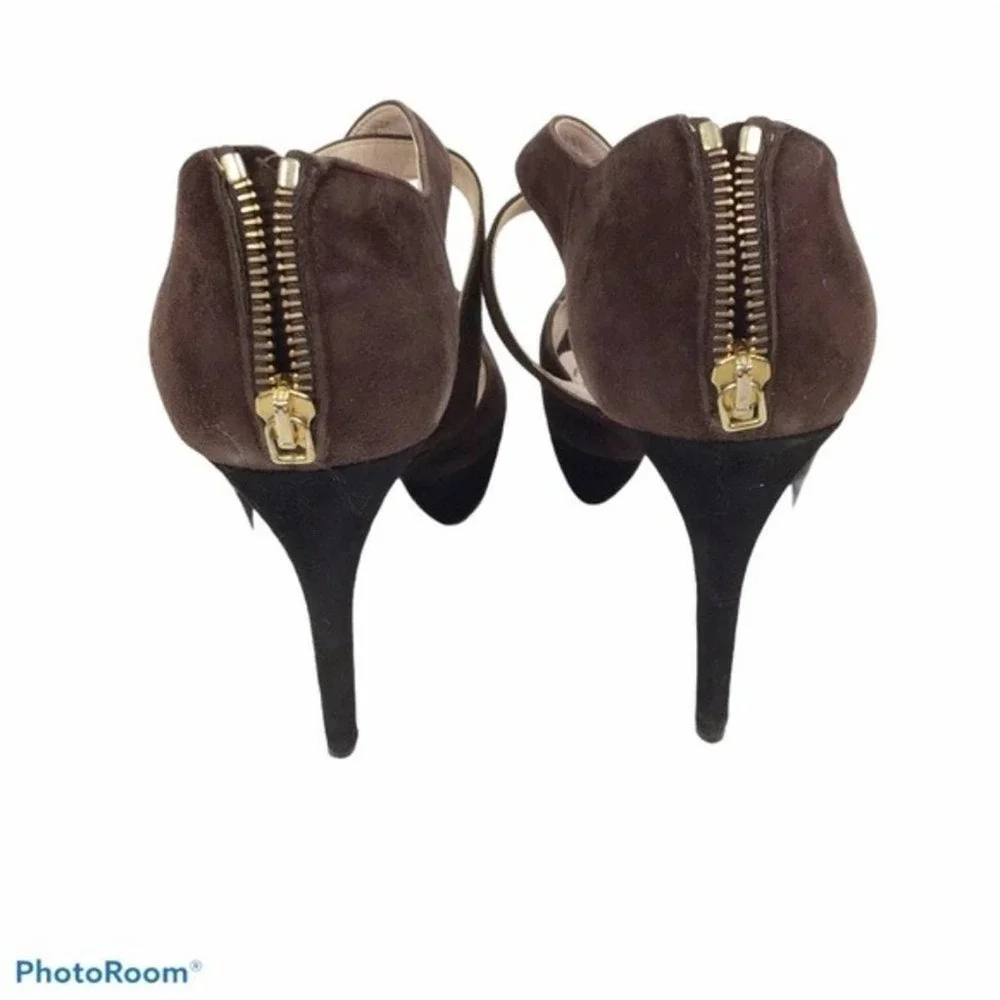 Miu Miu Camoscio Bicolo colorblock suede pumps